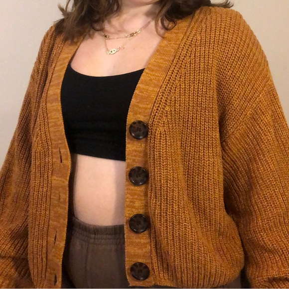 Orange fall button sweater! - Picture 2 of 5